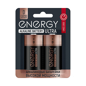 Батарейка Energy Ultra LR20 2BL тип D 1шт