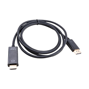 Кабель DisplayPort (папа) - HDMI (папа) (DP 1.2, HDMI 2.0, 1,8 м, однонаправленный) Черный